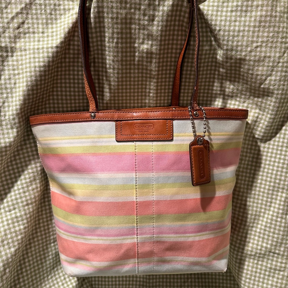 Coach Hampton Stripe Purse